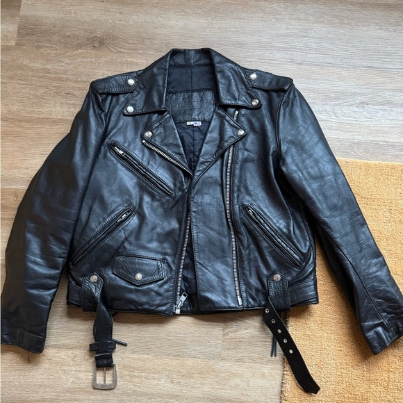 🍂Vintage Women’s Black Leather Harley-Davidson Motorcycle Medium Jacket - Picture 1 of 8